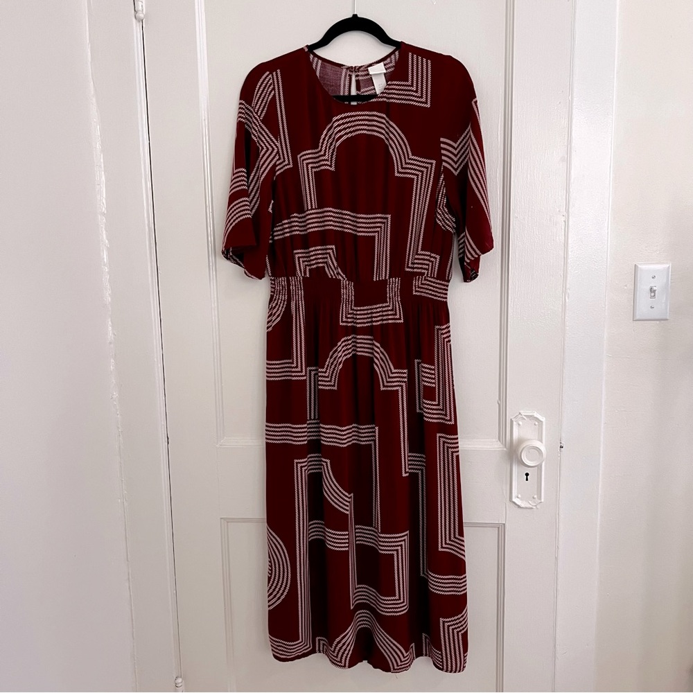 H&M Patterned Midi Dress
